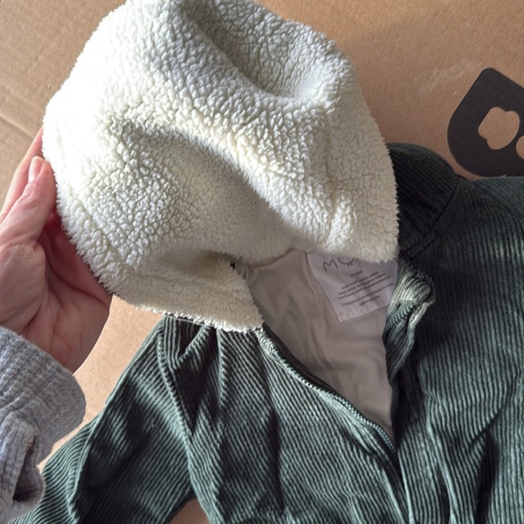 Mori Organic Christmas Set- Sherpa Corduroy Jacket, gingerbread Sweater jumpsuit - Picture 12 of 13